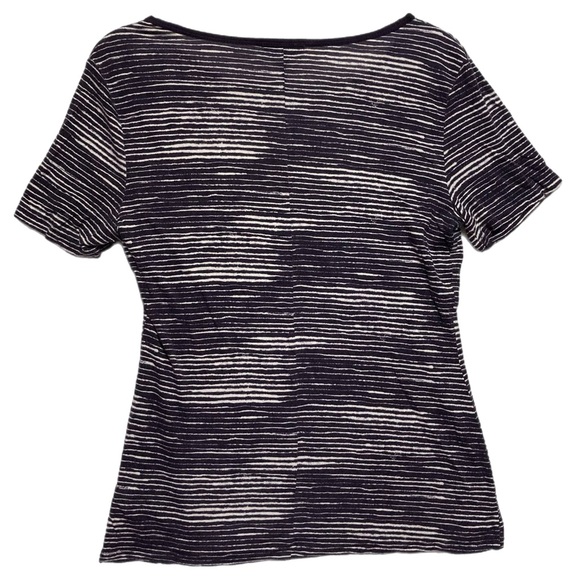 GAP M Boatneck Tee distressed stripe stretchy 8644 - Picture 2 of 6